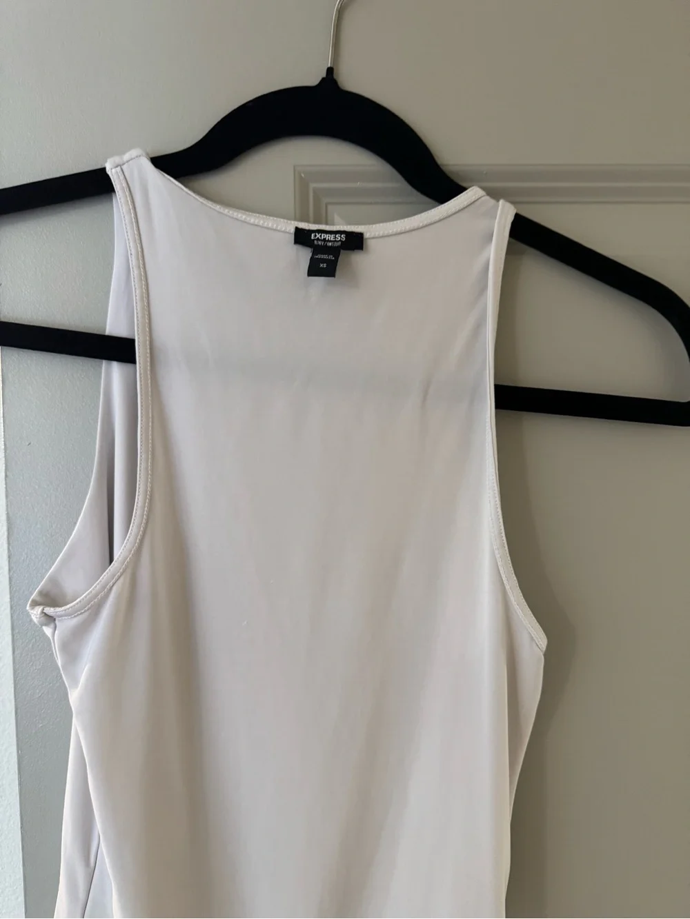 EXPRESS White Women's Sleeveless Bodysuit - Classic Tank Style
